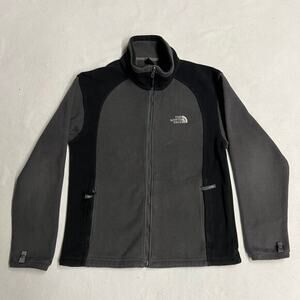 The North Face Men's Size Small Grey/ Black Full Zip-Up‎ Fleece Jacket